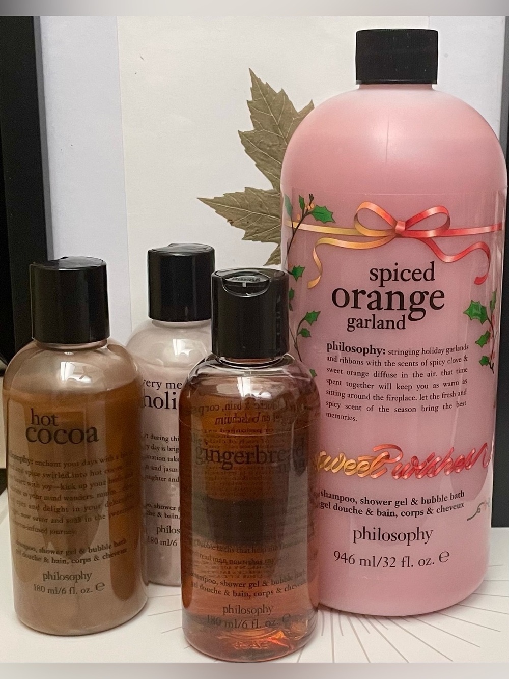 Lot of Philosophy shampoo, shower gel & bubble bath